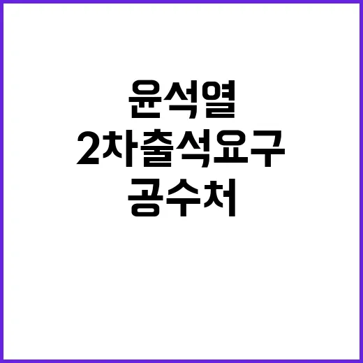 공수처 윤석열 2차…