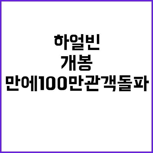 하얼빈 개봉 이틀 만에 100만 관객 돌파!