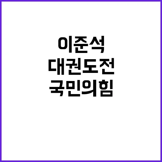 이준석 대권 도전……