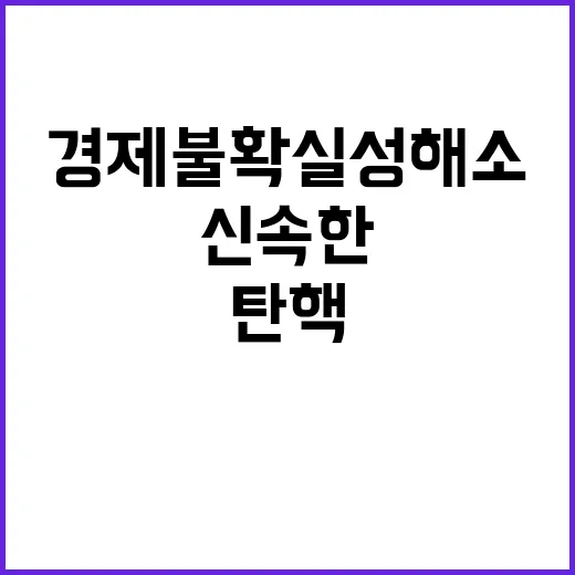 탄핵심판 신속한 해결로 경제 불확실성 해소!