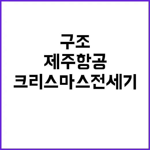 비극 제주항공 크리스마스 전세기 구조사고!