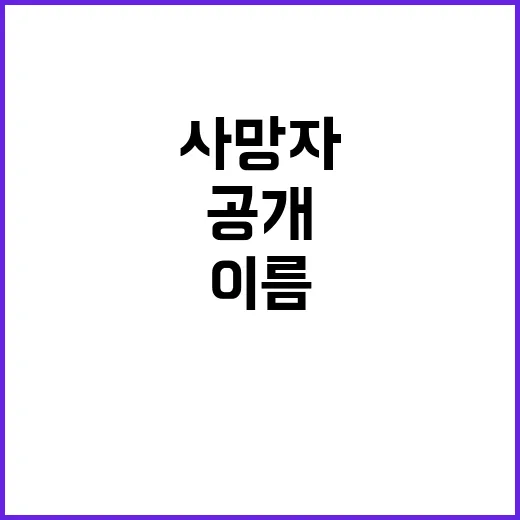 사망자 이름 통곡하는 순간의 아픔 공개!