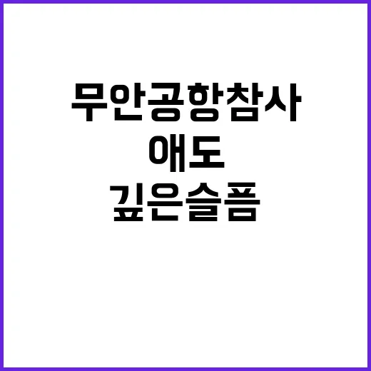 무안공항 참사 깊은 슬픔에 각국 애도