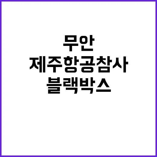 블랙박스 확보 무안 제주항공 참사 원인 지연 이유