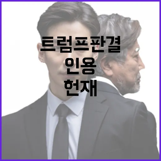 헌재 트럼프 판결 인용으로 탄핵심판 불필요?