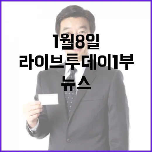 라이브투데이1부 1월 8일 가장 핫한 뉴스!
