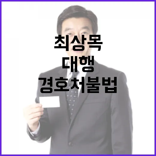 최상목 대행 시민단체의 경호처 불법 행위 주장