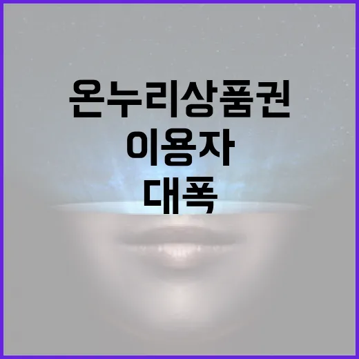 온누리상품권 접속 차질 이용자 대폭 증가!