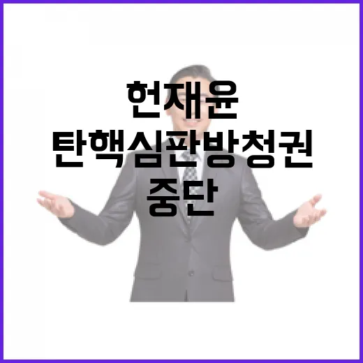 헌재 윤 대통령 탄핵 심판 방청권 중단 소식!