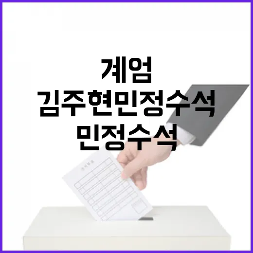 계엄 법률 김주현 민정수석 입건 소식 공개!