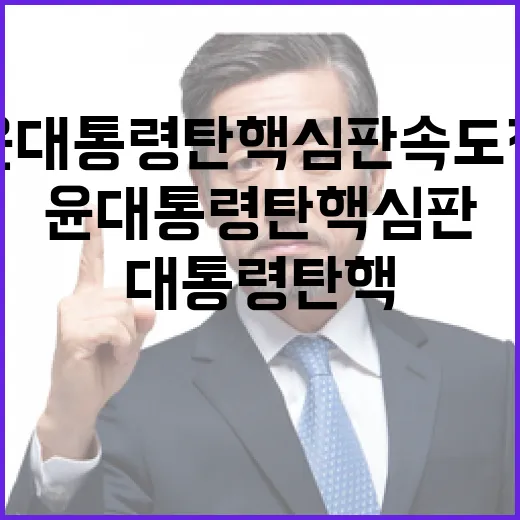 윤 대통령 탄핵심판 속도전으로 1차 증인 축소!