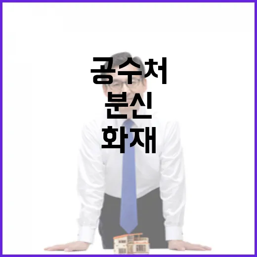 화재 진압 후 밝혀진 50대 공수처 분신 용의자!