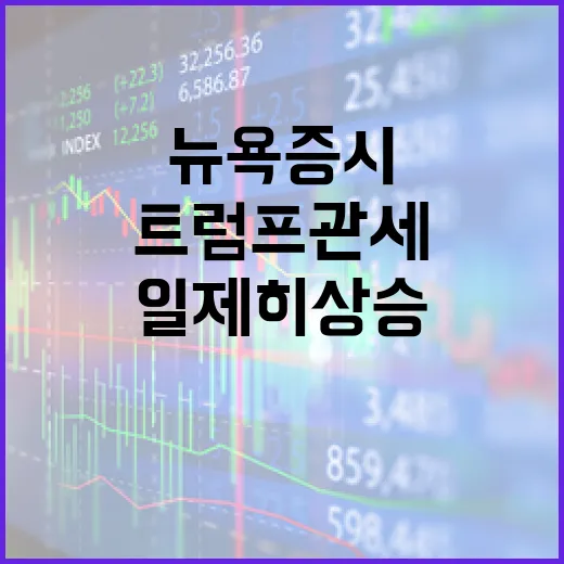 트럼프 관세 조절 뉴욕증시 일제히 상승! 