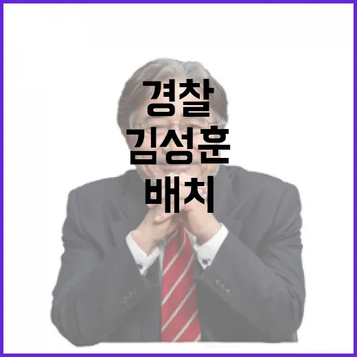 경찰 기관총 배치 이유 공개 김성훈 발언 주목!