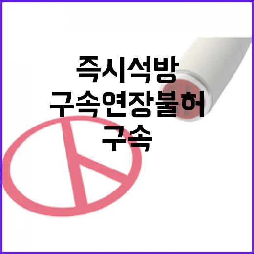 구속 연장 불허 즉시 석방 요구의 목소리!