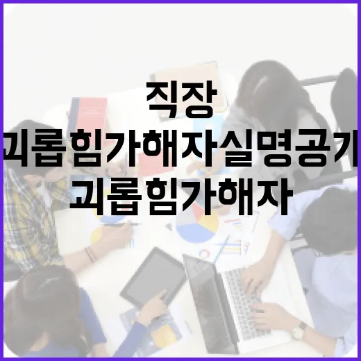 정의 구현…직장 괴롭힘 가해자 실명 공개 신드롬!