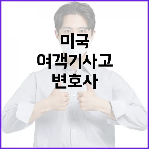 신혼여행 취소 변호사 미국 여객기 사고