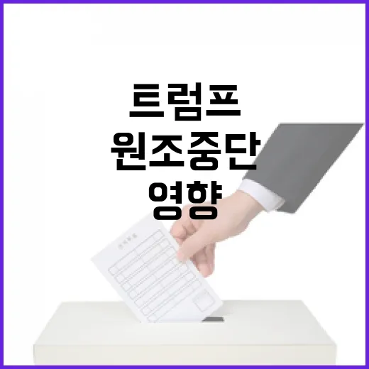 국제원조 중단 트럼프의 부처까지 영향 미쳐!