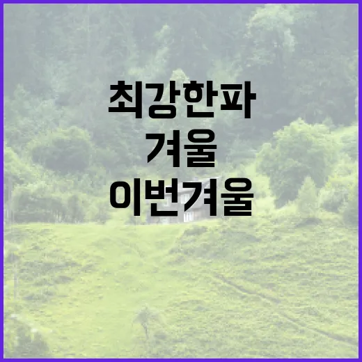 입춘 한파 이번 겨울 최강 한파 경고!