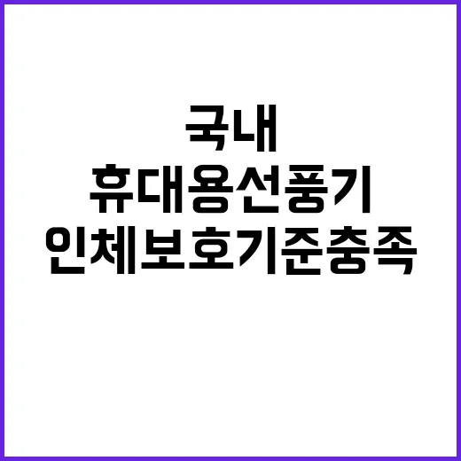 국내 휴대용 선풍기, 인체보호기준 충족 사실!