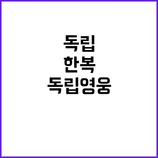 독립영웅 87인, 한복 속 모습 공개되다!