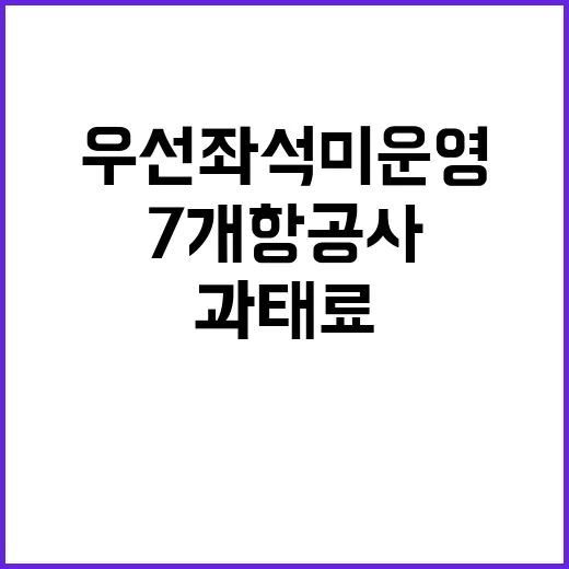 과태료, 7개 항공…