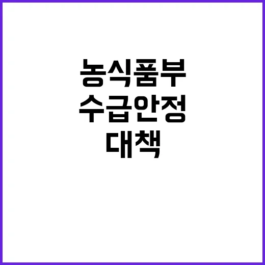 쌀 수급 안정 농식품부의 혁신적인 대책 공개!