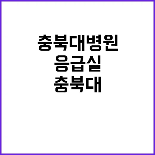 충북대병원 응급실 …