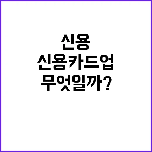 신용카드업 규제 개선 사실은 무엇일까?