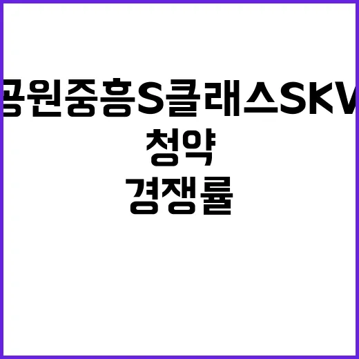 광주 송암공원 중흥S클래스 SK VIEW 청약 경쟁률은?