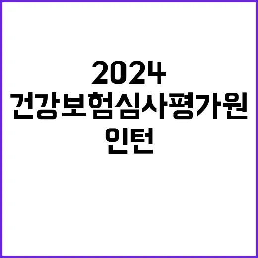 2024년 하반기 건강보험심사평가원 체험형 청년인턴(장애) 채용 공고