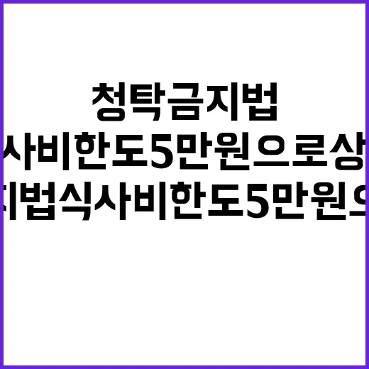 청탁금지법 식사비 …