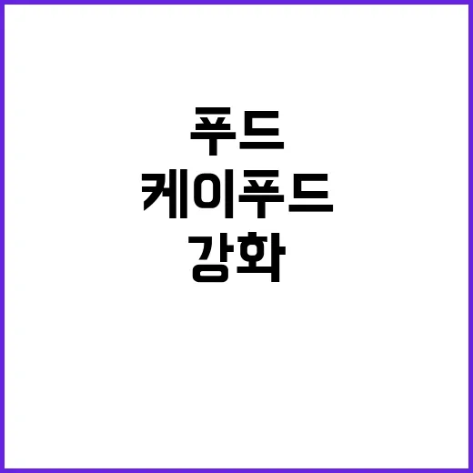 케이푸드 모방품 현지 단속 강화 소식 공개!