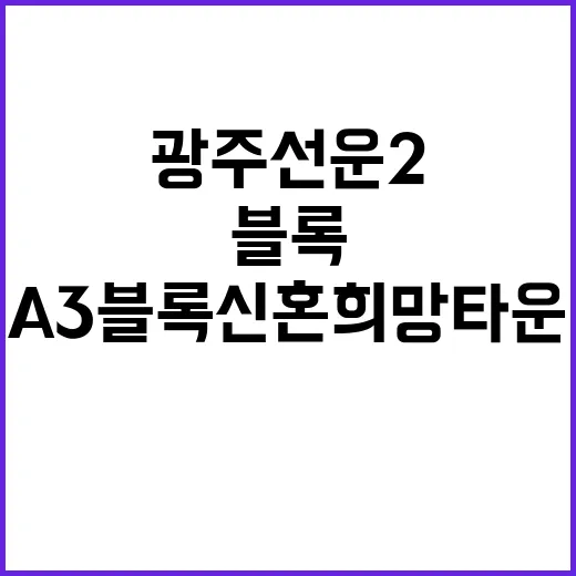 광주선운2 A3블록…