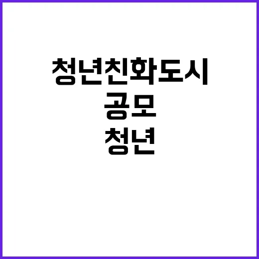 청년친화도시 공모 …