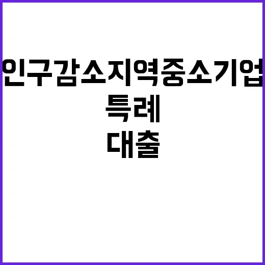 인구감소 지역 중소기업 대출 특례보증 30억 원!