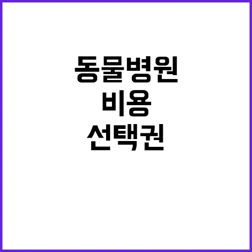 동물병원 비용 공개…