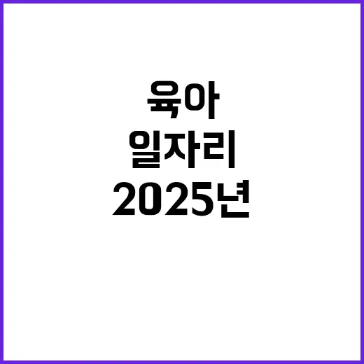 2025년 노인 일자리와 육아 부담의 혁신!