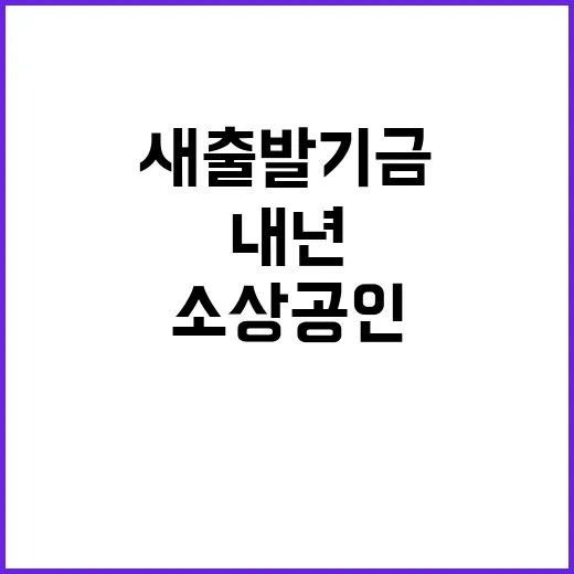 소상공인 내년 5000억 원 새출발기금 발표!