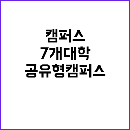 공유형 캠퍼스 7개…