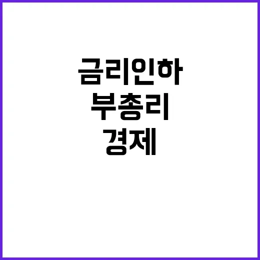 금리 인하 경제부총…