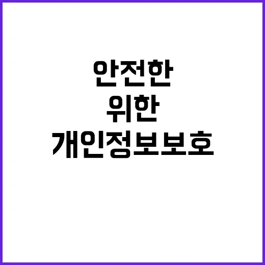 개인정보 보호 안전…