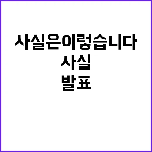 사실은 이렇습니다 …