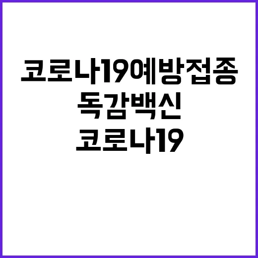 코로나19 예방접종 독감 백신 접종 필수 이유!