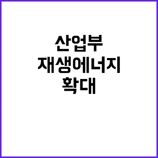 ‘재생에너지 전략’ 산업부의 태양광·풍력 투자 확대!