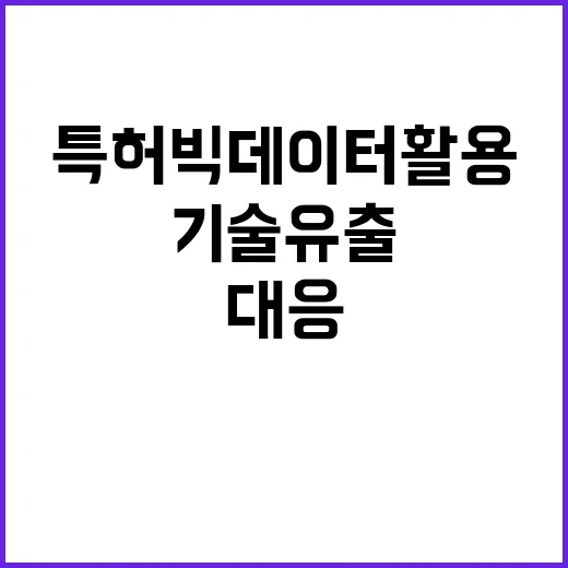 기술유출 대응 특허빅데이터 활용 방안 공개!