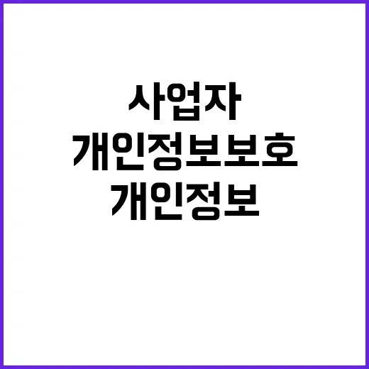 개인정보보호 점검 사업자들 위험 수위 경고!