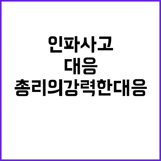 인파사고 예방 한 총리의 강력한 대응 방침!