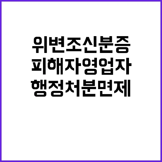 위변조 신분증 피해 자영업자 행정처분 면제 확대!