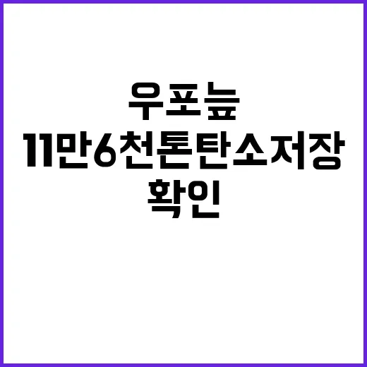 우포늪 11만 6천 톤 탄소 저장 확인!